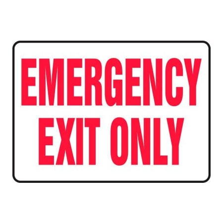 Accuform Exit Safety Sign, 10inW X 7inH, Adhesive Vinyl